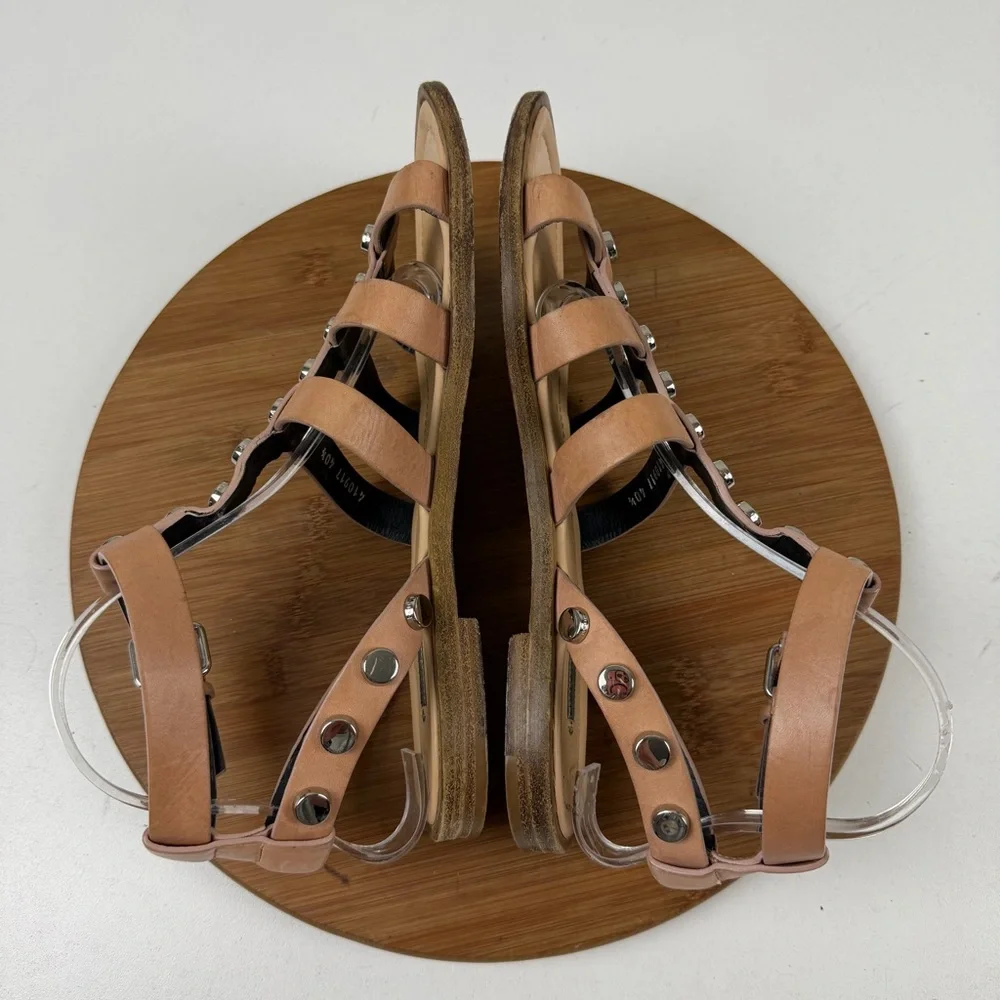 Balenciaga Tan Studded Gladiator Sandals - Picture 7 of 11